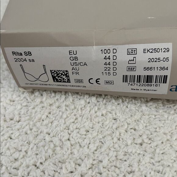 AMOENA Rita Wire-Free Bra 2004 - Sand, Size 44D, NWT - Picture 5 of 10